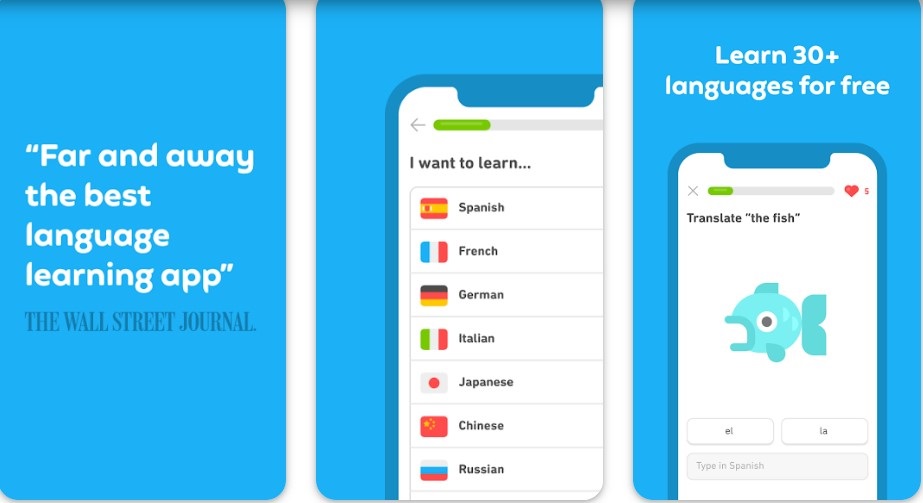 Duolingo apps from Play Store