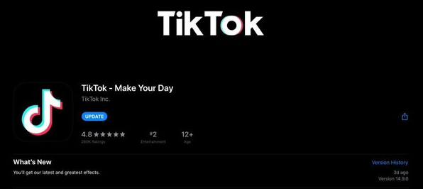 latest version of TikTok.