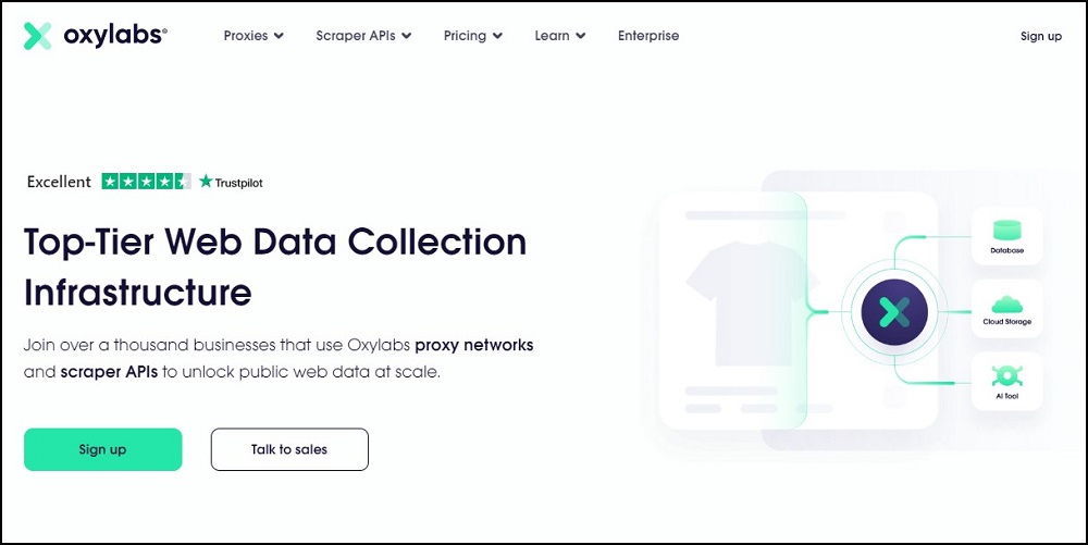 Oxylabs Homepage