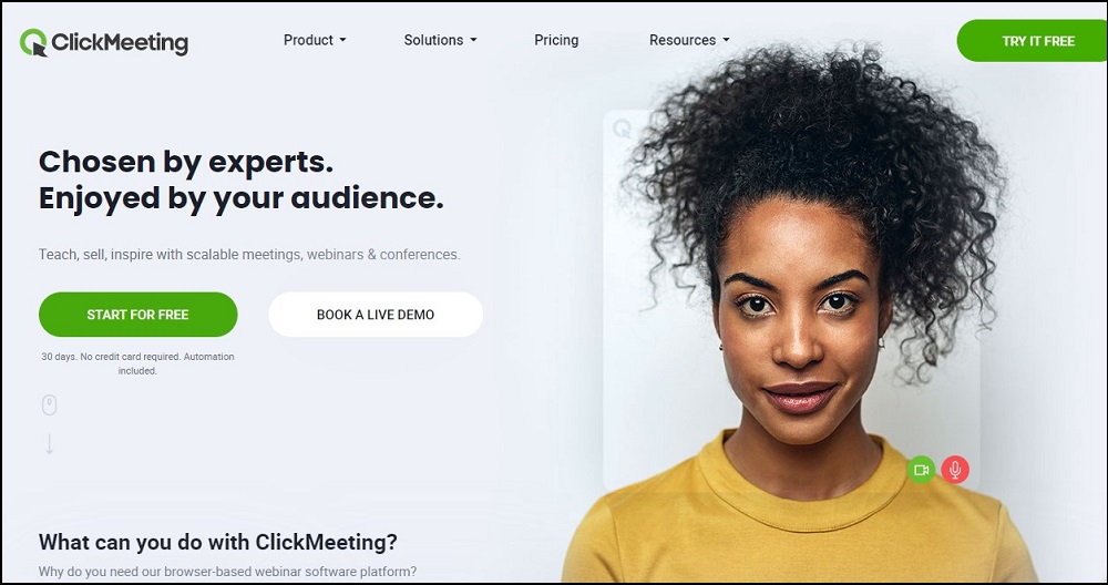ClickMeeting Homepage