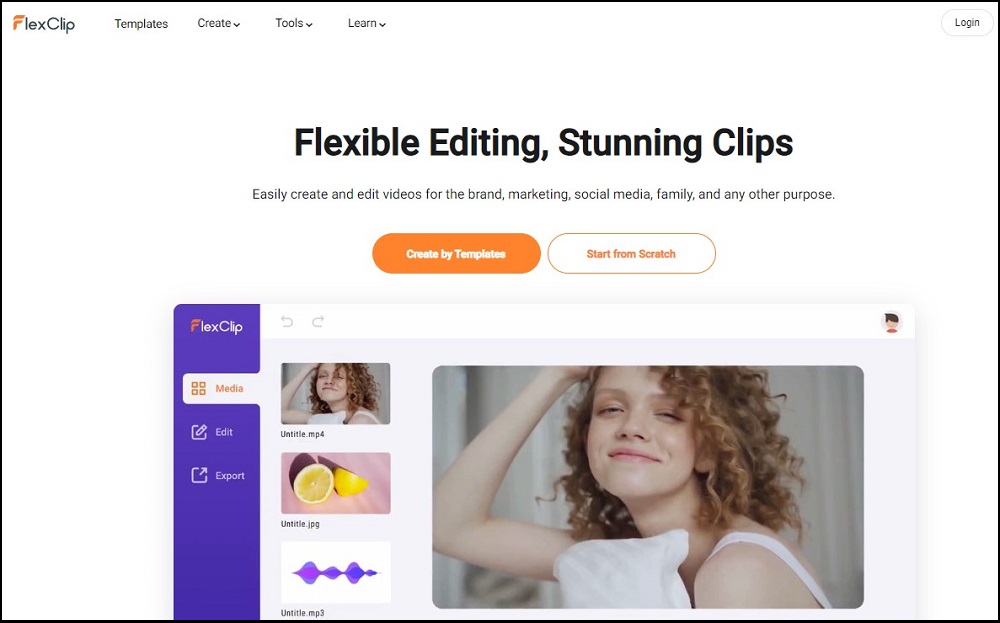 FlexClip Homepage