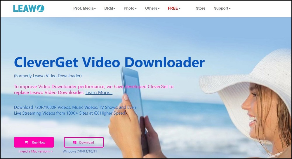 Leawo Video Downloader Homepage