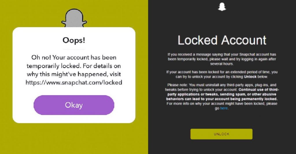 Locked Snapchat Account