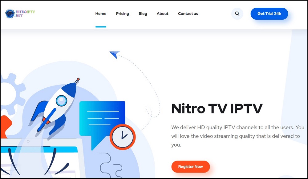 Nitro IPTV Homepage