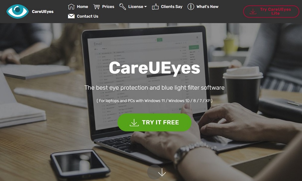 CareUEyes for Screen brightness control software
