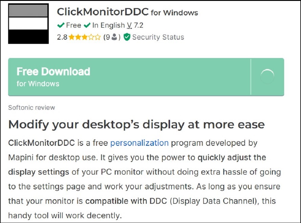 ClickMonitorDDC for Screen brightness control software