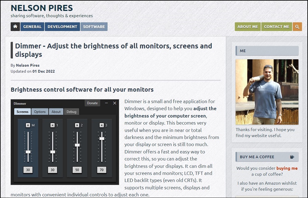 Dimmer for Screen brightness control software