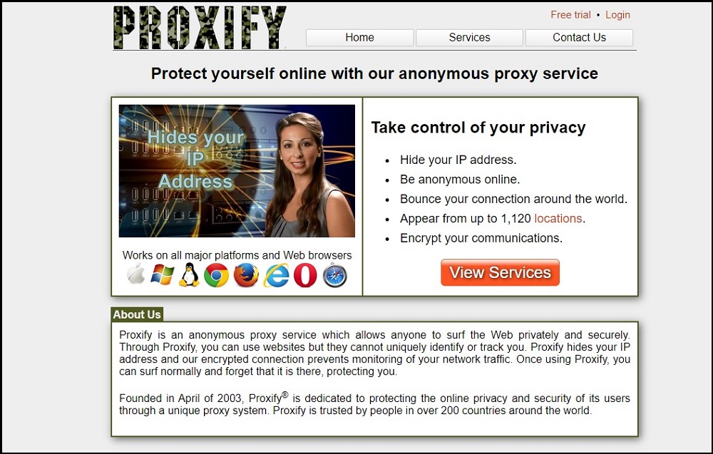 Proxify Homepage