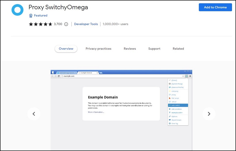 SwitchyOmega is Proxy Extensions