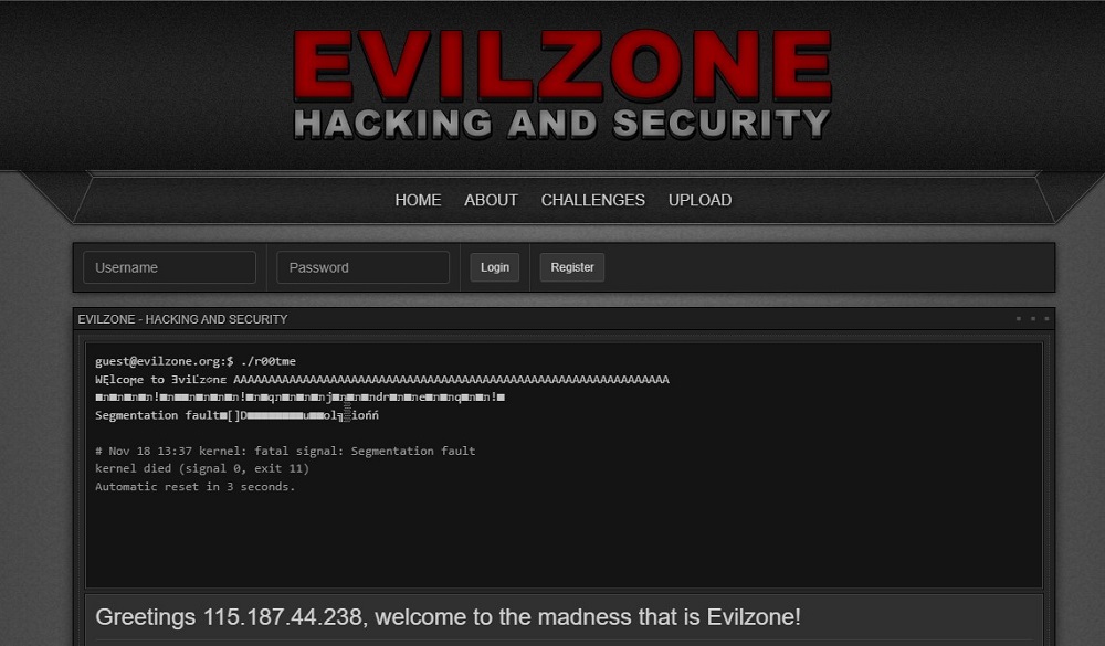 Evilzone Homepage