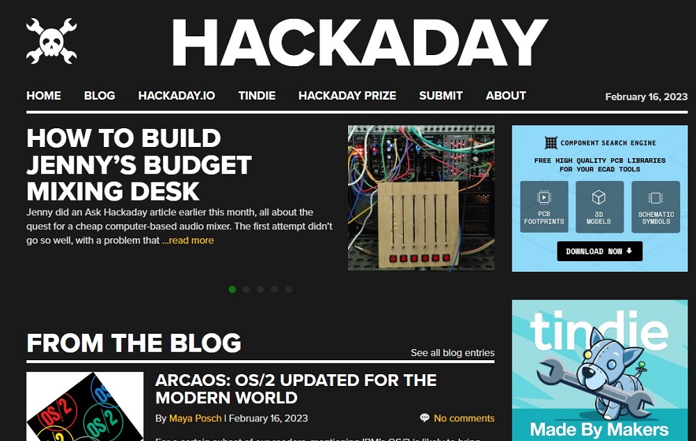 Hackaday Homepage