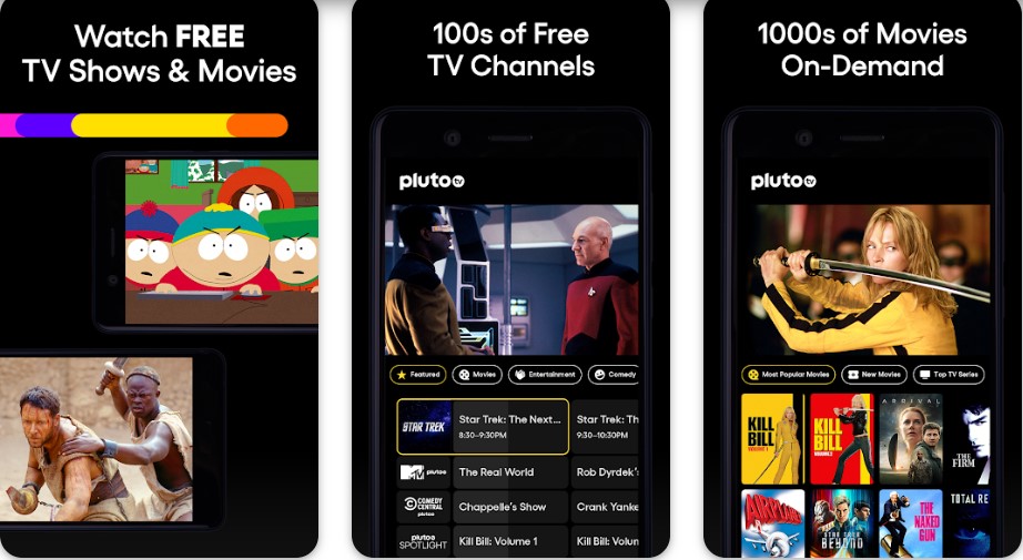 Pluto TV apps from Play Store