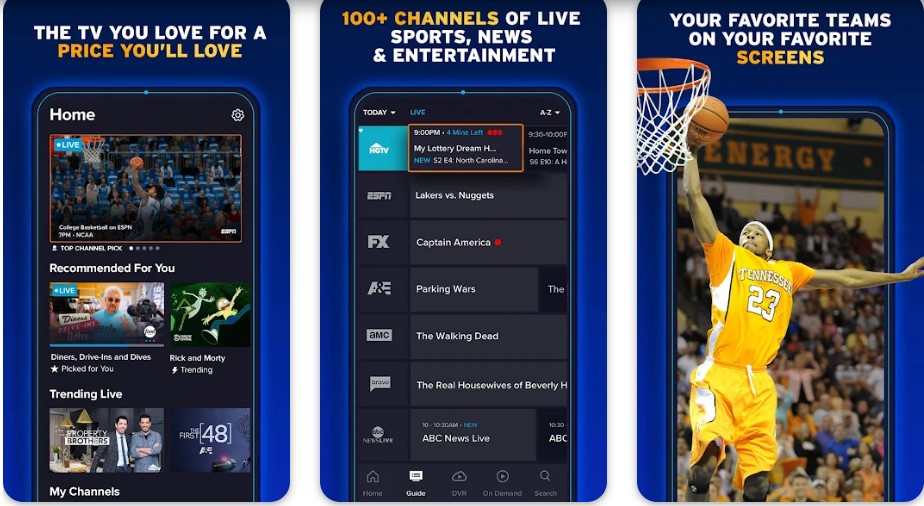 Sling TV apps from Play Store