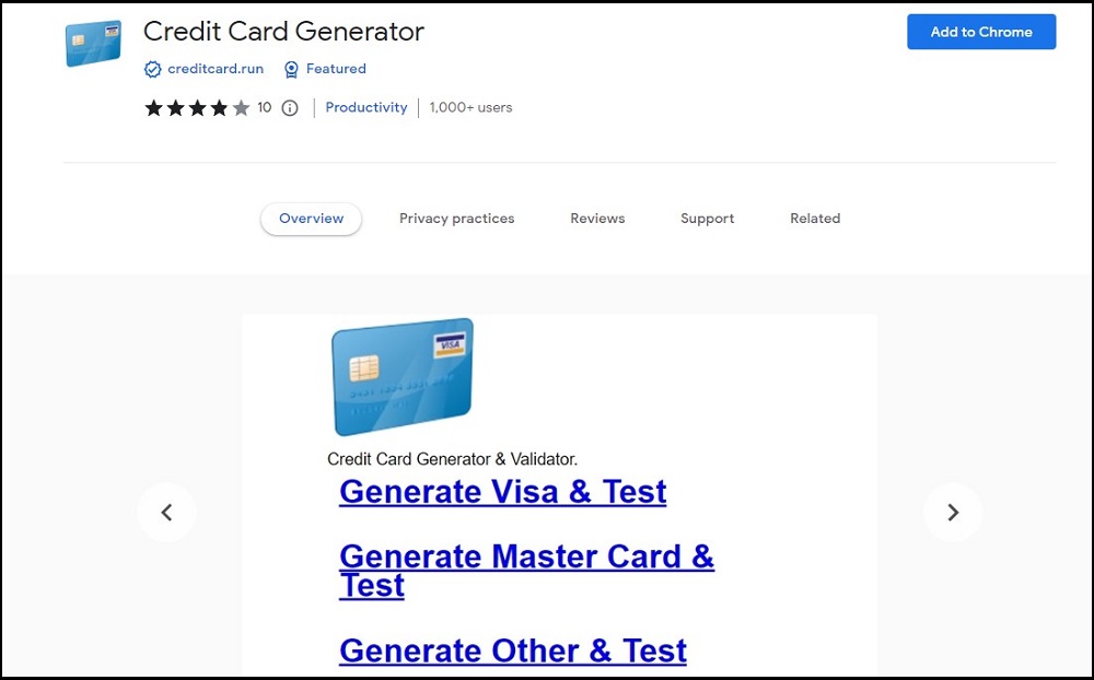CreditCardGenerator for Credit Card Generator and Validator