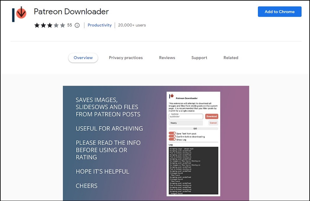 Patreon Downloader for Saving Images from Patreon Posts