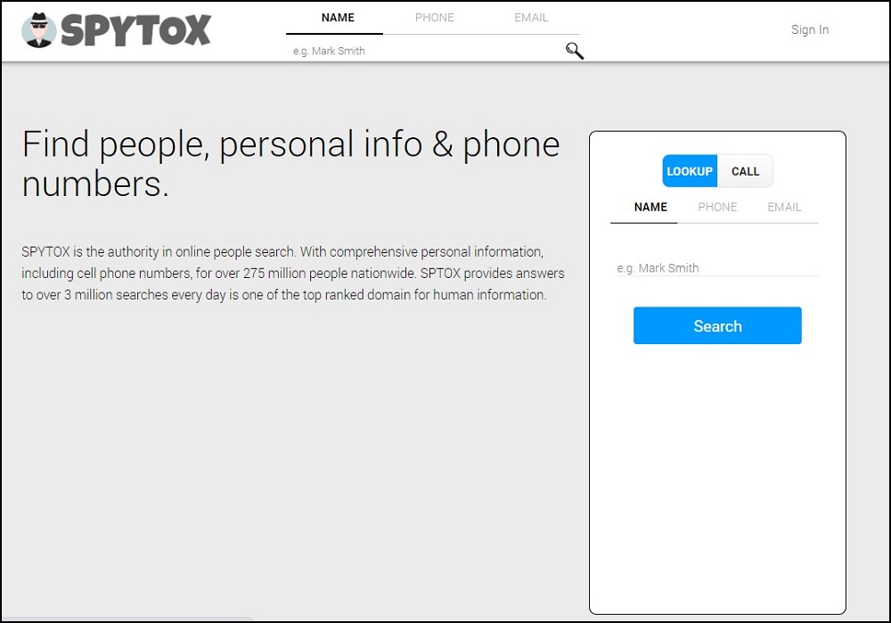 Spytox for People Search Sites