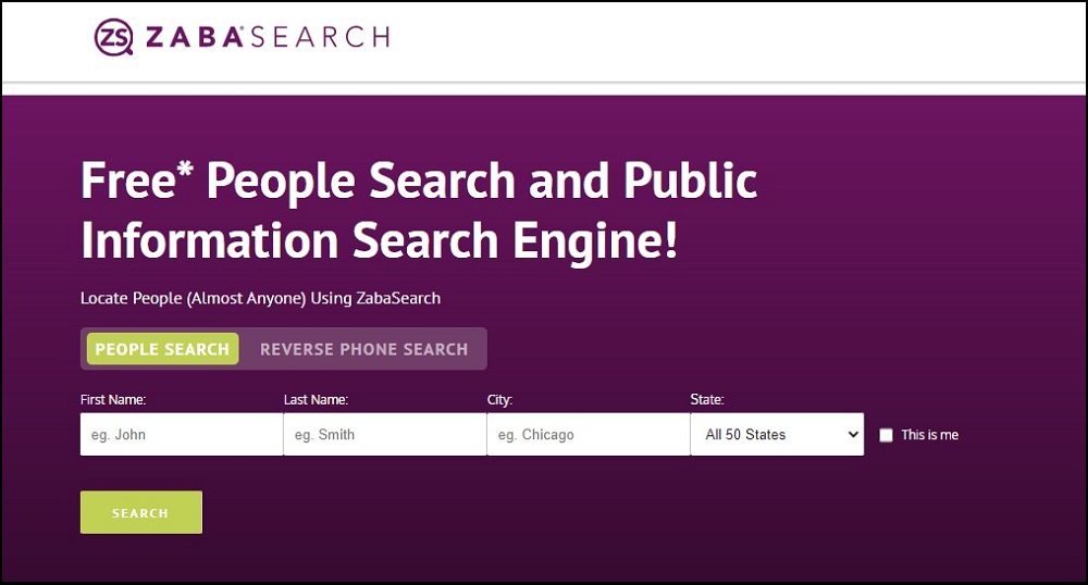 Zabasearch for People Search Sites