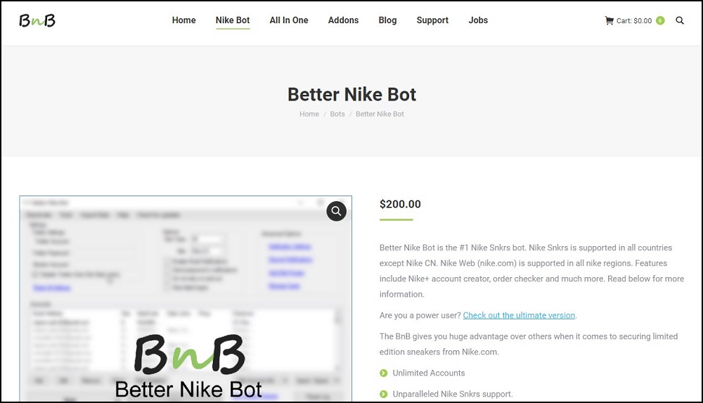 Better Nike Bot for Nike Bots