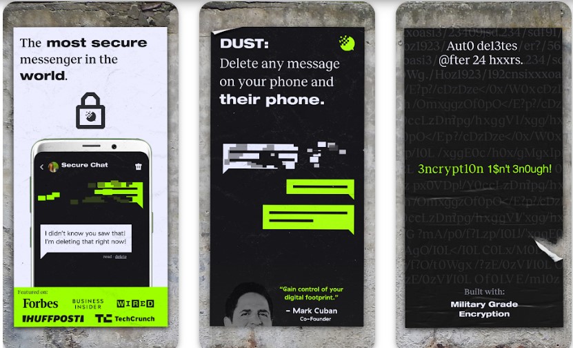 Dust Messenger App from Play Store
