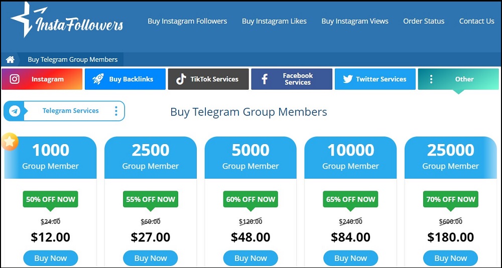 InstaFollowers for Buy Telegram Members