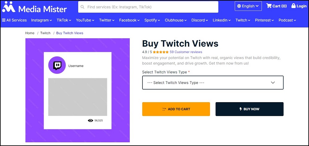 Media Mister Buy Twitch Views