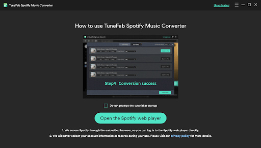 Log in Spotify Music Player
