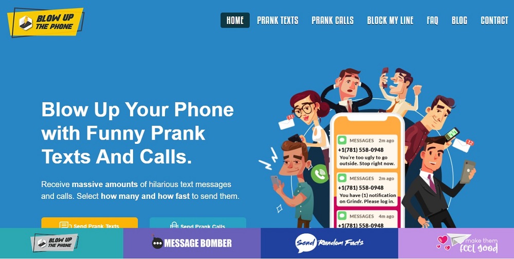 Blow Up The Phone for Prank Cal Site