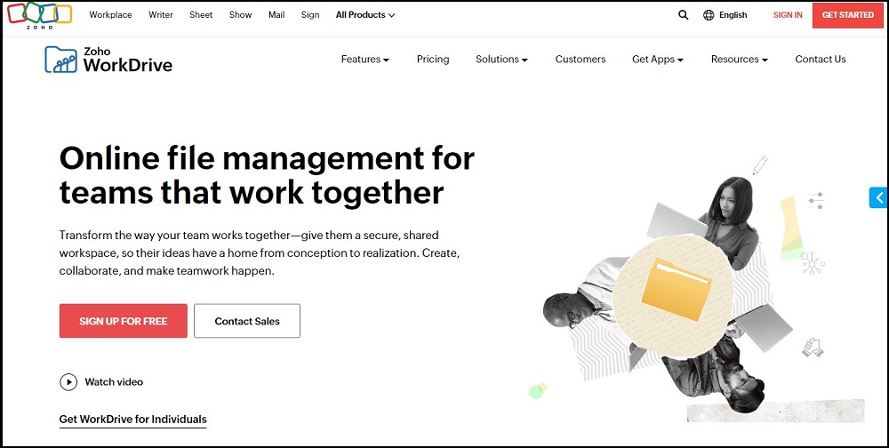 Zoho Workdrive for Best Content Collaboration Platform