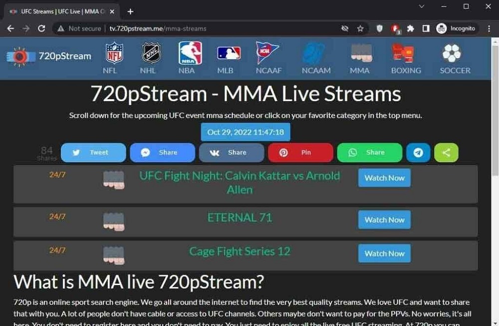 720pStream for Free Streaming Websites