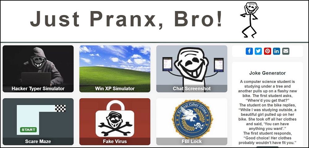 Pranx for Free prank websites
