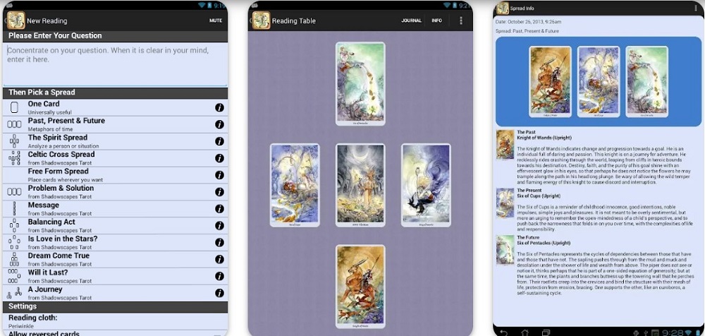 Shadowscapes Tarot Apps Download from Play Store