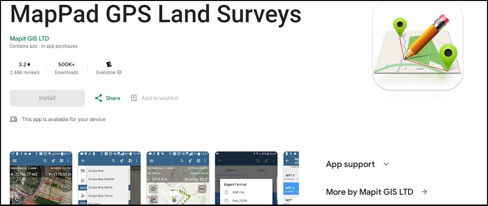 Map Pad GPS Land Surveys for Landing Alternatives