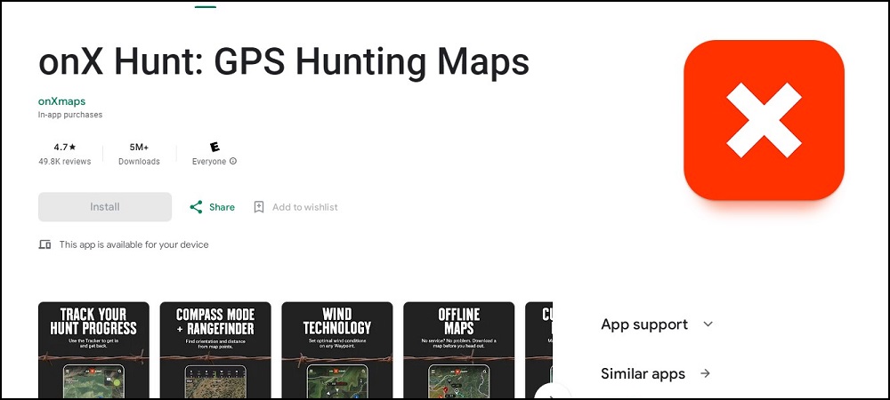 OnX Hunt GPS Hunting maps for Landing Alternatives