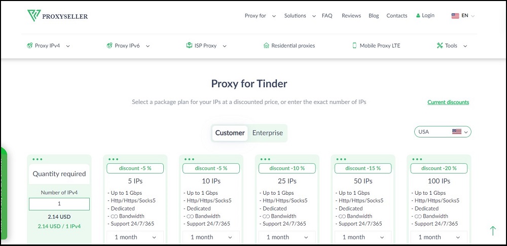 Proxy-Seller for Tinder Proxy