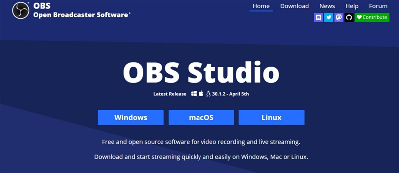 obs website interface